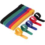 Cable Ties Reusable - Cable Straps Multi-Purpose Tie Wraps Fastening Straps Used for Headphones Phones Electronics PC Wire Cable Tidy Management - 5 Color