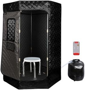 OHMG Sauna à Vapeur et Cabine 3L 1000W Tente de Sauna Portable Pliable Isolante à Quatre Couches et Générateur de Vapeur de Sauna pour Bain de Sauna, Détoxification, Thérapie Corporelle