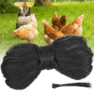Bird Protection Net 10 x 10 m Black for Protection of Fruit Trees, Vegetables from Birds, Berry Bushes, Also Ideal as Chicken and Pond Netting