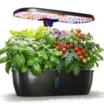 LetPot Classic12 Pods Hydroponic Growing System Kit, 24W Full-Spectrum LED Indoor Herb Garden, Dual Veg/Fruit Modes & 2-Level Brightness, Adjustable 21'' Stand & Quiet 5.5L Tank