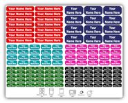 Acorn Printing Personalized Waterproof ,Press and Stick Multi Name Labels-126 Pieces