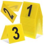 PRETYZOOM Crime Scene Decorations 15Pcs Evidence Markers Crime Scene Markers Tents 1-15 Crime Scene Numbers Evidence Number Cards, 15 Yellow Evidence Markers