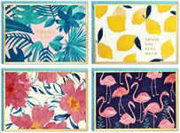 Hallmark Boxed Thank You and Blank Cards Assortment (Four Assorted Tropical Designs, 40 Note Cards and Envelopes)