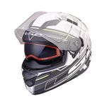 LS2 Helmets - FF320 Stream Evo - Scape - Matt White Black - Dual Visor Full Face Helmet (X-Large 590MM)