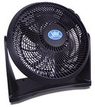 Prem-i-air Black 12 Inch (30 cm) Powerful Cooling High Velocity Floor or Wall Mountable Air Circulator with 3 Airflow Speed Settings, Quiet Operation For Use in Homes and Offices