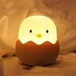 Night Light Children, Baby Silicone Night Light Kids Egg Night Lamp USB Rechargeable Night Dimmable Touch Control Rechargeable Dim Bedside Lamp Nursery Decoration Gifts for Children Kids Gift