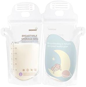 GROWNSY Breastmilk Storing Bag,6oz Ready to Use Temp-Sensing Discoloration Milk Storage Bags for Baby Feeding,Leak-Proof Self-Standing Breast Milk Bag for Refrigeration&Freezing,Baby Essentials,210PCS