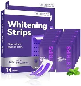 2 Pack Purple Teeth Whitening Strips, 28 Strips (14-Day Treatment) for Sensitive Teeth, Professional White Strips for Surface Stain Removal, Enamel Safe & Non-Slip Tooth Whitener Kit