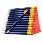 ELECLAND 85 Pcs Golf Pencils with Eraser 2HB Half Pencils Sharpened Mini Pencils 4-inch Pocket Pencil Navy Blue Short Pencil for Golf, Classroom, Pew (Navy Blue)