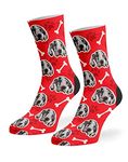 Super Socks Personalised Dog Face Socks | Soft Polycotton Customised Pawfect Gifts for Women Men - Add Your Pet Photo