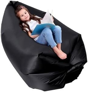 King Mills Inflatable Couch, Anti Leakage Inflatable Couch for Camping, Ideal as Portable Air Couch, Inflatable Chair for Kids, Inflatable Beach Chair for Kids and Teens, Black