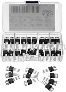 Bridgold 6 Kinds Darlington transistors and 4 Kinds Voltage Regulator IC Assortment Kit,Including TIP120 TIP121 TIP122 TIP125 TIP126 TIP127 LM317T L7805CV L7812CV L7824CV Package
