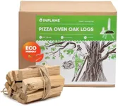 Inflame Oak Pizza Oven Wood - Kiln-Dried 5-inch Mini Logs, Bark-Free Firewood for Pizza Ovens, Ooni, Gozney, Solo Stove, BBQ, Grills & Smokers