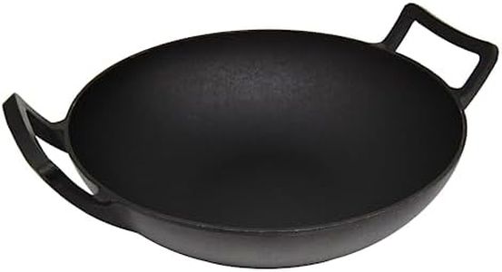 Cuisiland pre-Seasoned 30cm 12 inch cast Iron Wok