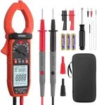 Proster Inrush Clamp Meter 1000A - TRMS 6000 Counts Multimeter 1000A DC/AC 1000V DC/AC NCV Continuity Capacitance Resistance Frequency Diode LOZ Testers Auto Range Backlit Flashlight with Storage Bag