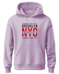 ADRO Hoodie for Men, 320 GSM Soft Cotton Hoodies, Long Lasting Prints New York Hoodie for Winter | Mens Hoodies | Sweatshirt for Men|H24-NYC-PU-L Lavender