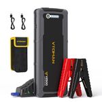 VTOMAN V2500 2500A Jump Starter Power Pack - Portable 12V Car Battery Booster Jump Starter with Jump Leads(Up to 8.0L Gas or 6.0L Diesel Engine), LED Flashlight, Quick Charge, 15V DC Port