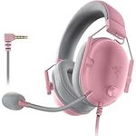 Razer BlackShark V2 X - Multi-Platform Wired Esports Headset (Triforce 50 mm Drivers, Advanced Passive Noise Cancellation, 7.1 Surround Sound, Hyperclear Cardioid Mic) Quartz Pink