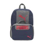 PUMA Kids' Backpack & Lunch Kit Combo, Navy/Red, Youth Size