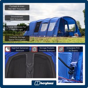 Berghaus Air 400XL 4-Person Inflatable Tent – Spacious Family Camping