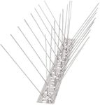 Steel Bird Spikes Fences Wall Window Ledge Wide Pigeon Deterrent Cat Anti Climb For Fence Roof Gutter Window Sill Seagull Repellent Repeller Stainless Steel Base Thorns Control (10m Set)