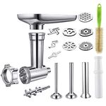 Gdrtwwh Food Grinder Attachment Compatible with All KitchenAid Stand Mixers and Cuisinart SM-50BC/SM-50R/SM-50TQ/SM-50BL/SM-50BK