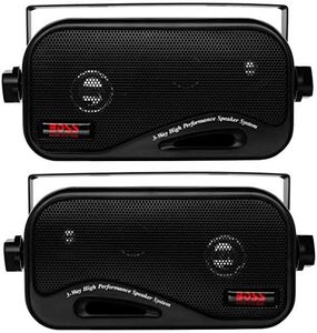 BOSS Audio Systems AVA6200 3 Inch Enclosed Box Stereo Speakers - 200 Watts (per pair), 3 Way, Full Range, Indoor, Outdoor, Marine, Sold in Pairs