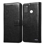 Casotec Flip Cover for Micromax in 1b | Premium Leather Finish | Inbuilt Pockets & Stand | Flip Case for Micromax in 1b (Black)