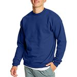 Hanes Men's EcoSmart Fleece Sweatshirt, Cotton-Blend Pullover, Crewneck Sweatshirt for Men (1 or 2 Pack), Deep Royal 1 Pack, Large