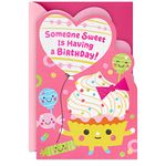 Hallmark Birthday Card for Girls (Cupcake and Candy Stickers)