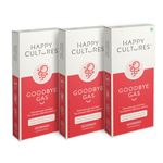 VELBIOM Happy Cultures Goodbye Gas, All Types of Gas Relief, Unique Blend of Probiotics 125 Million CFU, Ajwain Oil, Saunf Oil, Digestive Enzymes, Alleviates Gas, Bloating & Indigestion - 90 Chewables