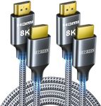 8K HDMI Cables 3FT 2-Pack, ARISKEEN