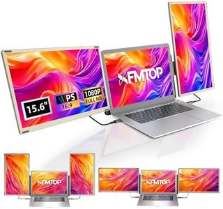 XFMTOP Laptop Screen Extender Monitor 15.6" FHD 1080P IPS Detachable Triple Screen Portable Laptop Monitor Extender Multi Screen Extra Display for 13.3"-17" Laptops Compatible with Wins Mac Chrome
