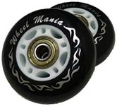 Ripstik Wheels by WM VeryHard 95A Caster Board Replacement 68mm Inline (68mm Black/White)