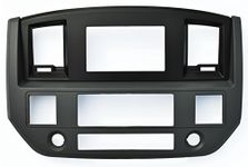 Dodge Ram SLATE GREY Black and Silver Aftermarket Stereo Radio Double Din Dash Install Kit 2006 2007 2008 2009 (w/Steering, Black)