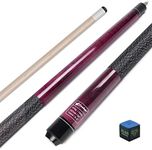 CUEBAR Pool Cue, 58 Inch Pool Cue Stick for Adults, 2-Piece House Bar Billiard Cue Sticks, Hardwood Pool Table Stick for Men Women -Purple,18 Oz