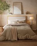 Night Lark Coverless Duvet and Pillowcase Set, Soft Weave Collection – Coverless Duvet King Size 10.5 Tog with Advanced Smartfil® Fibre, Machine Washable, Hypoallergenic – Natural Oat, King Bed Size