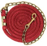 Weaver Leather Poly Lead Rope with Brass Plated Swivel Chain, Red