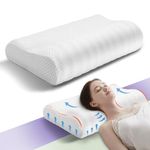 WENGX Neck Pillow Luxury Memory Foam Pillows,Bed Pillow Head Pillow for Sleeping, Ergonomic Pillow for Neck and Shoulder Pain Relief, Orthopedic Cervical Pillow for Side, Stomach and Back Sleepers