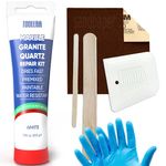 Quartz Countertop Repair Kit (6 Pcs Set), Marble and Granite Repair Kit, Granite, Marble Porcelain, Corian, Travertine, Quartz and Other Natural Stone and Acrylic Surfaces (White Color)