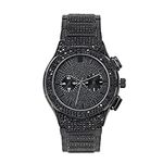 Charles Raymond Big Bling Watch Inspired by Hip Hop - Men's Iced Out Timepiece- Diamond Rhinestones on Blast - ST10311, black metal, Hip Hop, Blinged Out, Iced Out, Luxury Dress Watch