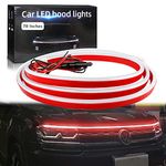 GZRUICA Car Hood Light Strip 180CM Red Exterior Car LED Strip Lights for Hood Flexible Waterproof Dynamic Scan DC12V Daytime Running Lights for Cars, SUVs, Trucks