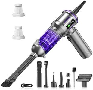 Car Vacuum Cleaner, Koreal 22000Pa Vacuum Cleaner with Brushless Motor, 4 in 1 High Power Handheld Vacuum Cleaner, Mini Vacuum with Grade Display for Home, Car, Office (Silver)