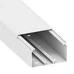 Habengut Cable Duct with Mounting Hole in Base 60 x 110 mm PVC White Length 1 m