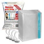 Neusu EasyStore Hanging Vacuum Storage Bags - Pack of 4, Long 145cm - Space Saving Wardrobe Storage for Clothes - Ideal for Coats and Dresses - Heavy Duty 110 Microns