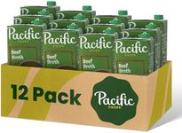 Pacific Foods Low Sodium Organic Beef Broth, 32 oz Carton (12 Pack)