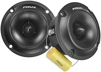 PRV Audio Bullet Super Tweeters Neodymium, 3 Inch Tweeter Black TW400Ti-Nd-4 Slim 120 Watts Max Power 4 Ohm, Easy to Mount PRV Tweeters Pair, 3 Inch Speaker Replacement (2 Tweeters)