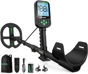 Hazlewolke Metal Detector for Adults Professional - Waterproof, Gold Detector Underground with Pinpointer & All Metal Mode, Double-D Coil Metal Detector Kit for Beach, Detector De Metales Oro Y Plata