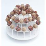 Tusig® 3 Tier Plastic CakePop and Cupcake Stand Lollipop Holder | Stand for Holding 42 Cake Pops | Display Stand Wedding Party Decor Candy Stand Cake Tool Birthday Party Supply