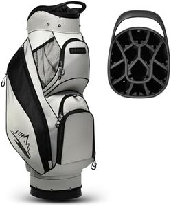 uniHimal 14 Way Golf Cart Bag with Organizer Divider Top,Premium Lightweight Silent Golf Club Bag for Men Women,Golf Bag with Cooler and Rain Cover